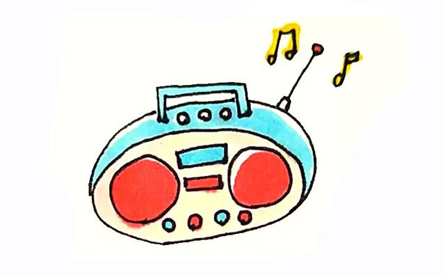 收音机简笔画