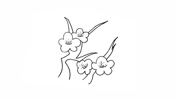 梅花简笔画彩色画法