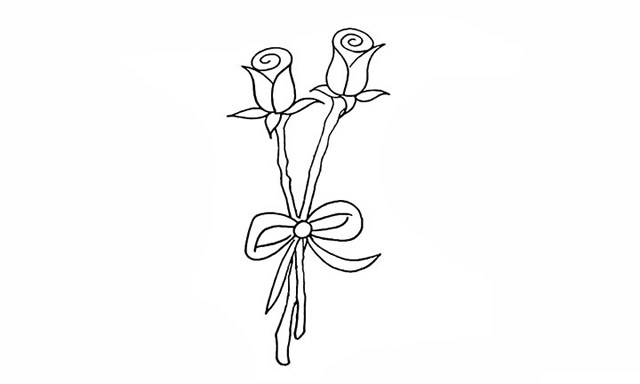 玫瑰花简笔画