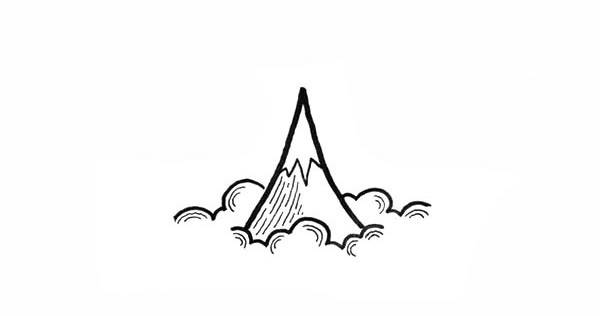 山丘风景简笔画图片1