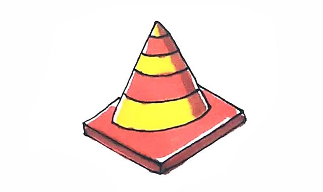 路障简笔画