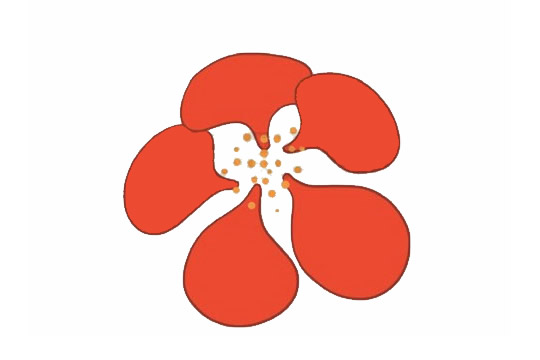 海棠花简笔画图片大全作品二