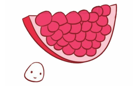 石榴简笔画图片