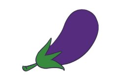 茄子简笔画的画法及图片大全