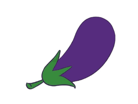 茄子简笔画图片