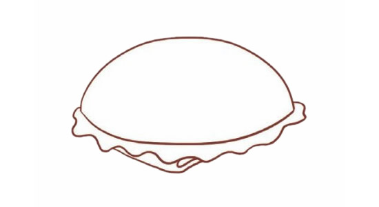 汉堡简笔画图片