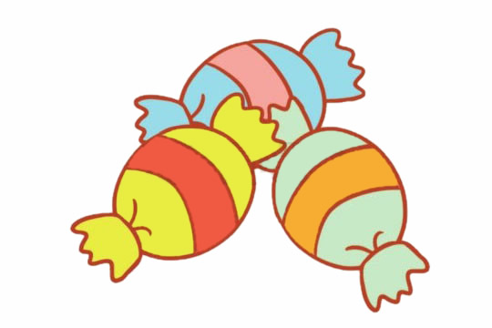 糖果简笔画图片