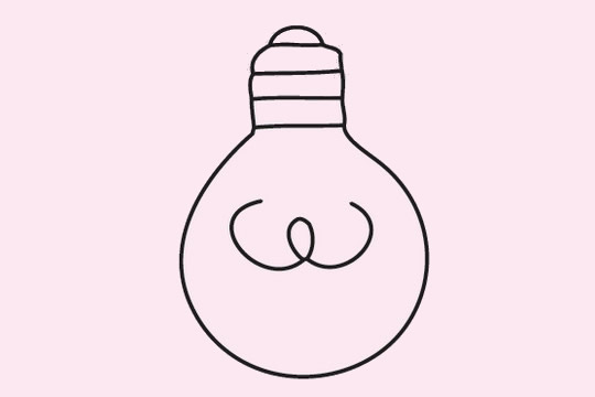 灯泡简笔画图片