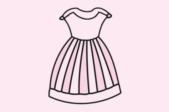 礼服简笔画图片