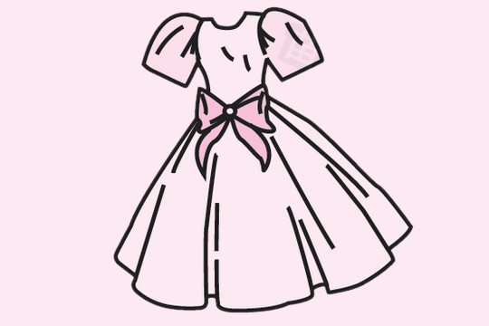 礼服简笔画图片