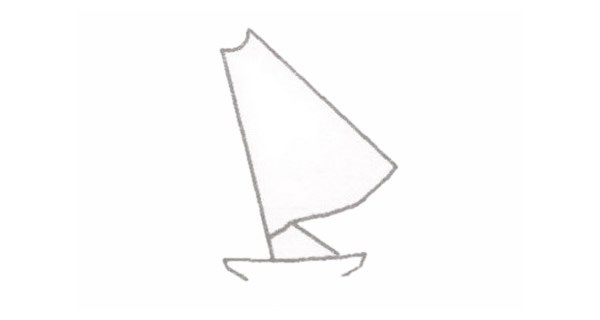 帆船简笔画图片