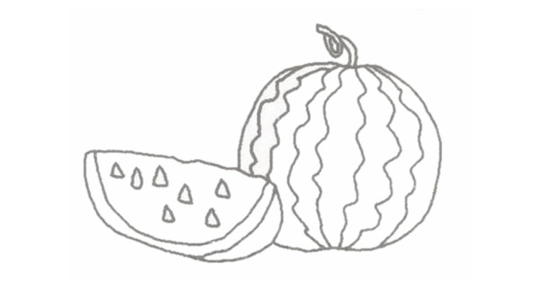 西瓜简笔画图片