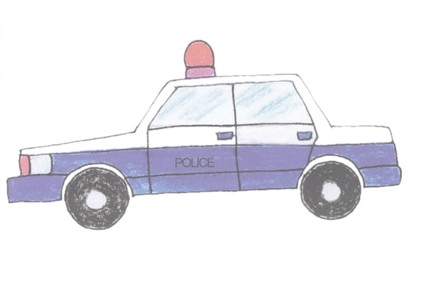 警车简笔画图片