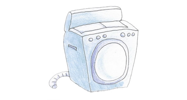 洗机简笔画完成图