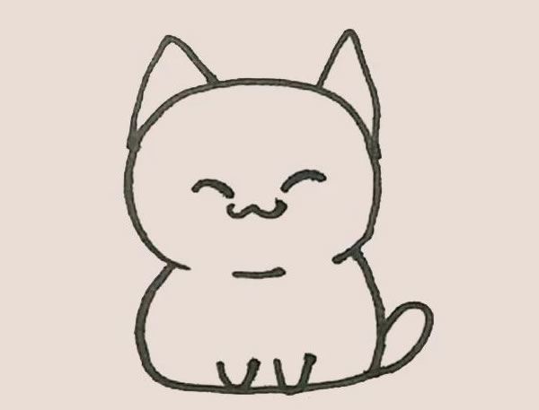 橘猫简笔画图片