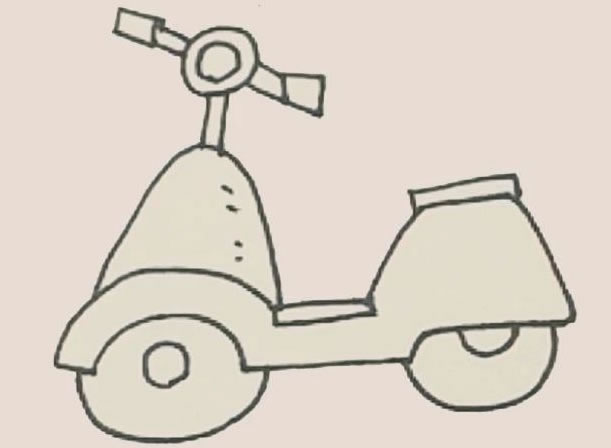 电动车简笔画图片