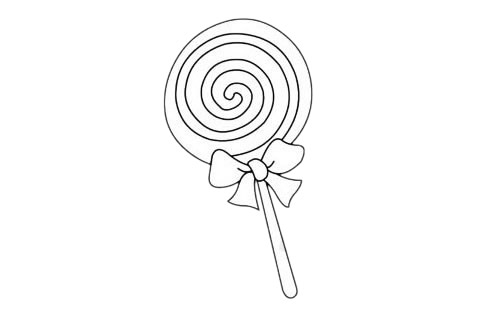 棒棒糖简笔画图片