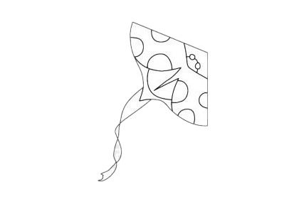 风筝简笔画图片大全作品三