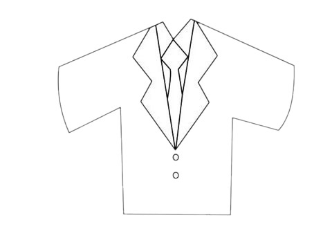 西服简笔画图片