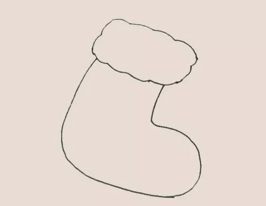 圣诞袜简笔画