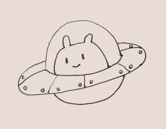UFO外星人简笔画