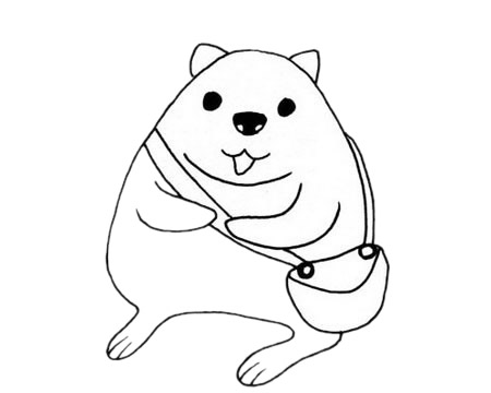 河狸简笔画图片