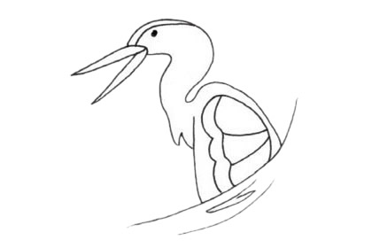鸬鹚简笔画图片大全作品五