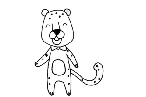 小豹简笔画图片