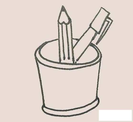 笔筒简笔画