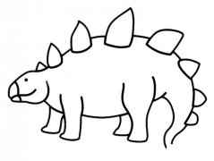 钉状龙简笔画彩色图片