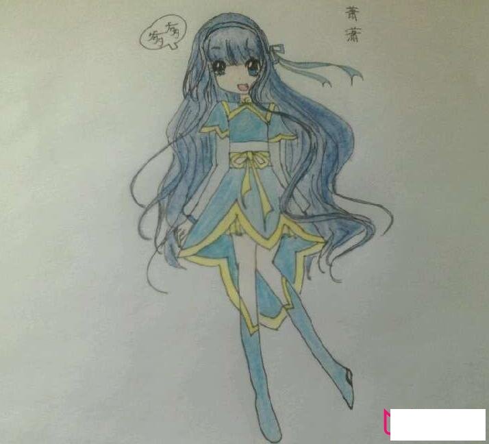 斗破苍穹简笔画大全，萧潇简笔画