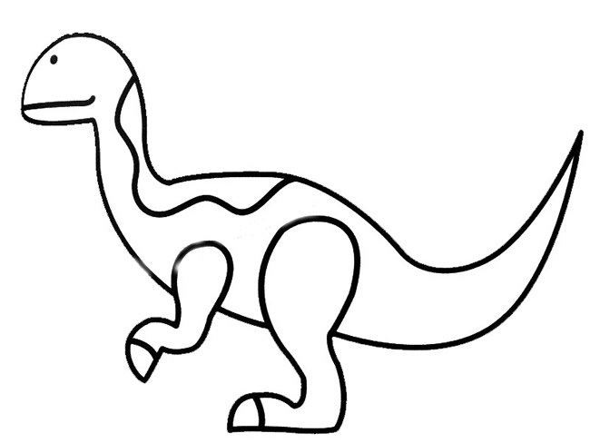 槽齿龙简笔画图片