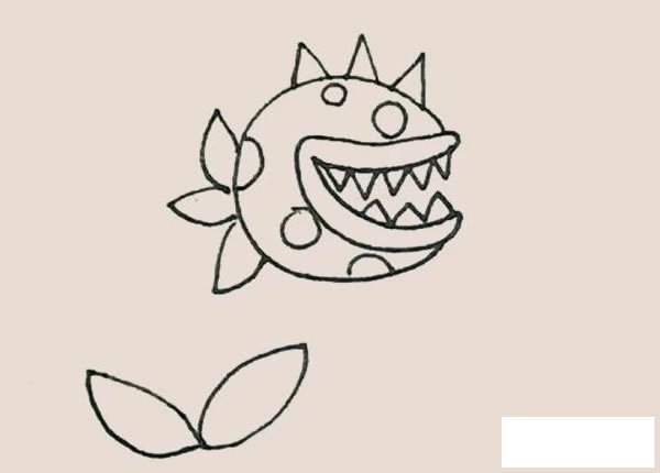食人花简笔画