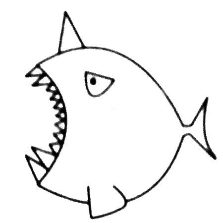 独角鲸简笔画教程