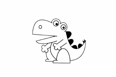 似鳄龙简笔画