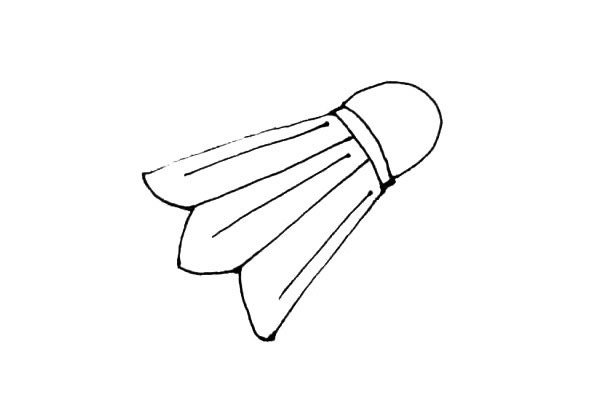 第五步：在羽毛中间画上一条中线，一共画上三条。