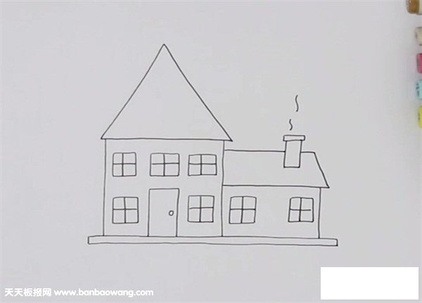村舍房屋简笔画