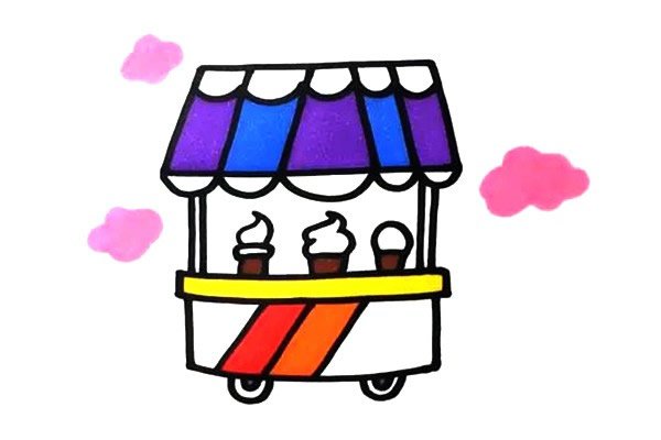 冰淇淋车简笔画