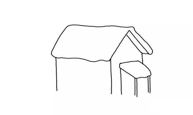 雪屋简笔画