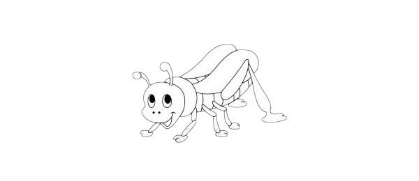 蝗虫简笔画图片