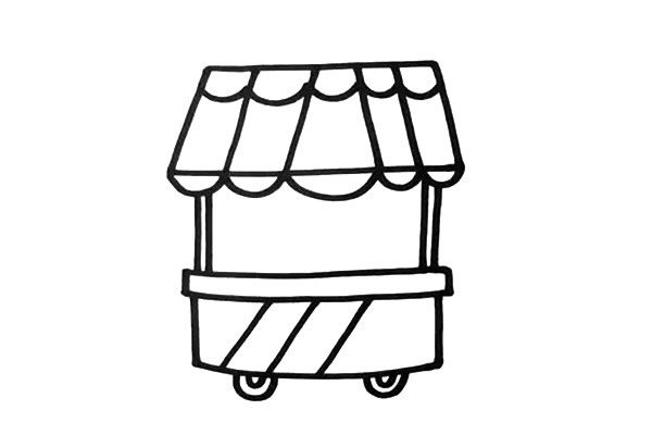 冰淇淋车简笔画