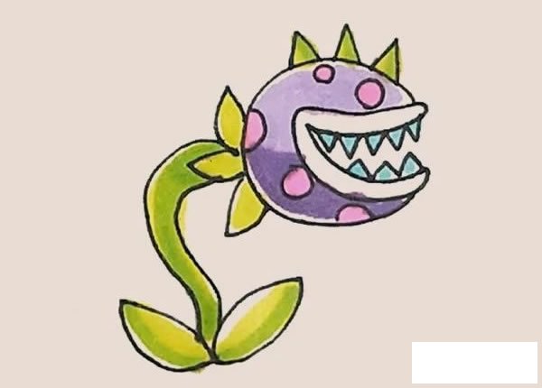 食人花简笔画
