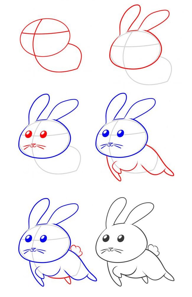 小兔乖乖简笔画图片大全