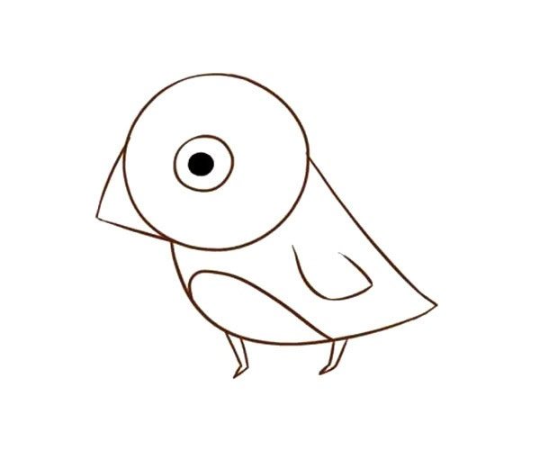 麻雀简笔画