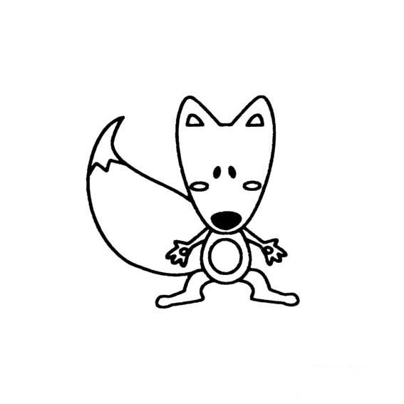 狐狸的卡通画法简笔画