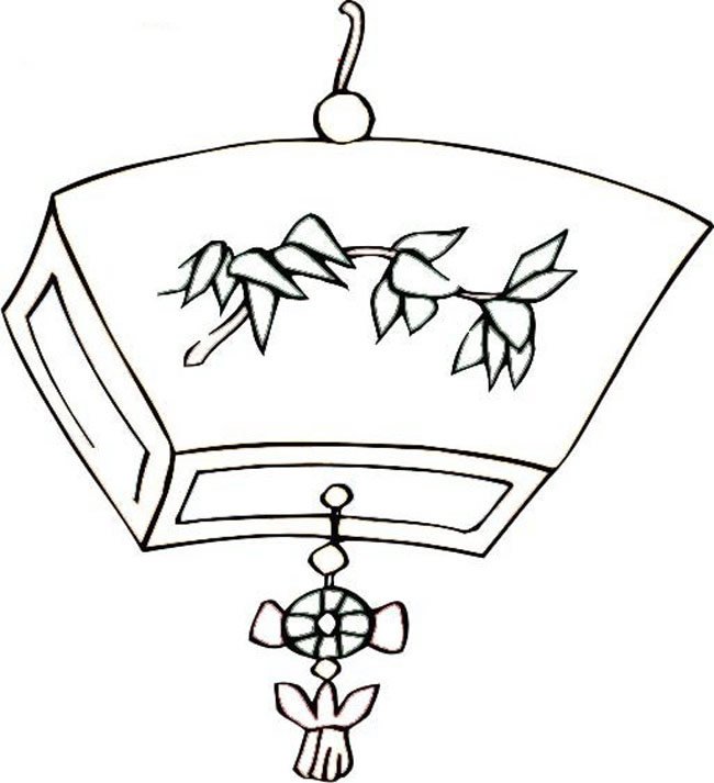 元宵节灯笼物品简笔画步骤图片大全