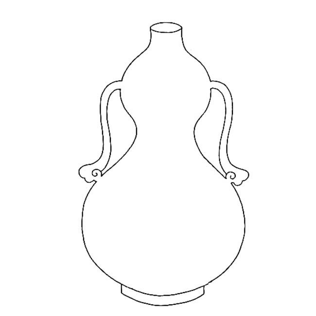 葫芦花瓶物品简笔画步骤图片大全
