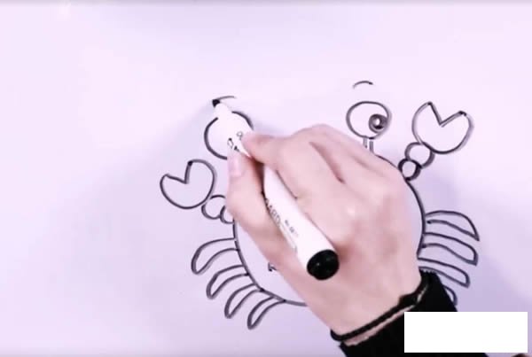 小螃蟹简笔画图片