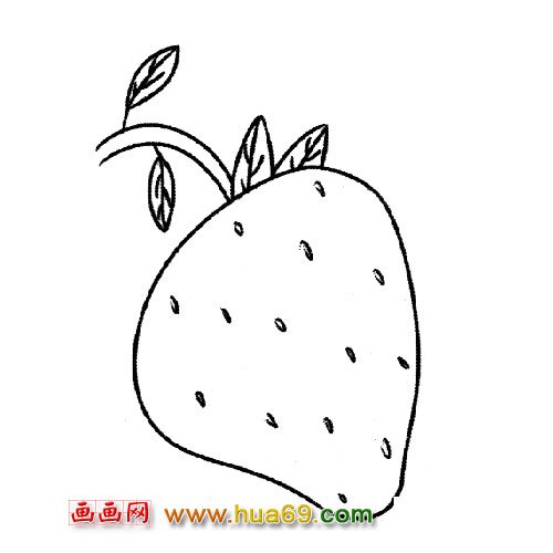 简笔画：甜甜的草莓1