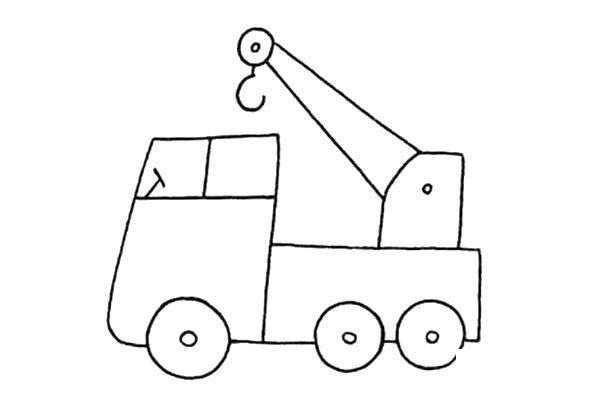 吊车简笔画图片大全